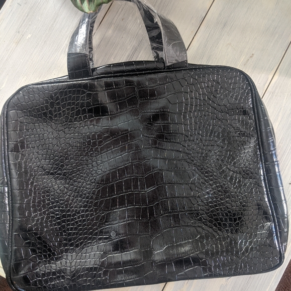 Saks Fifth Avenue black textured tote - Picture 3 of 4